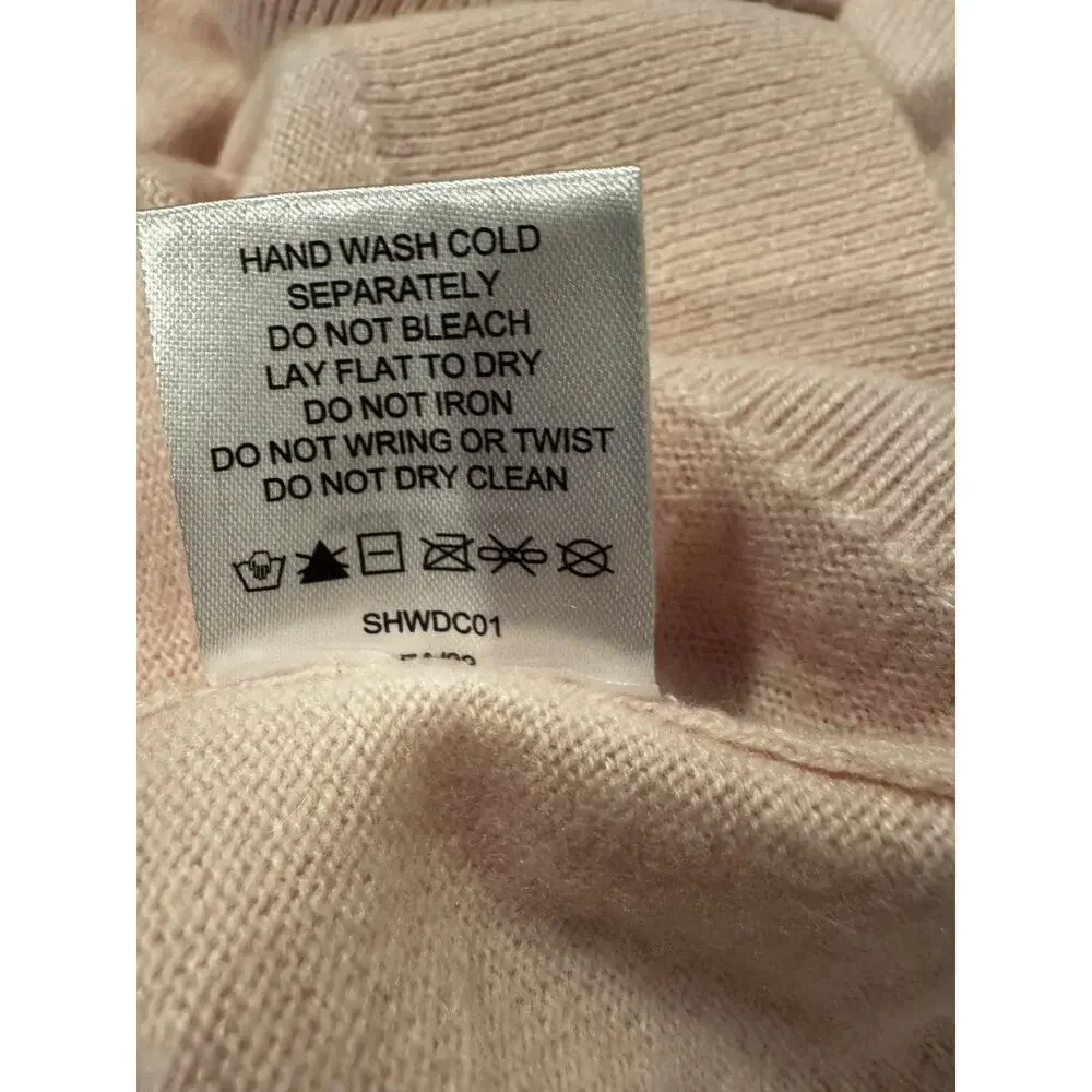 QUINCE Mongolian 100% Cashmere Pink Turtleneck Sweater in Size Small - Picture 6 of 6